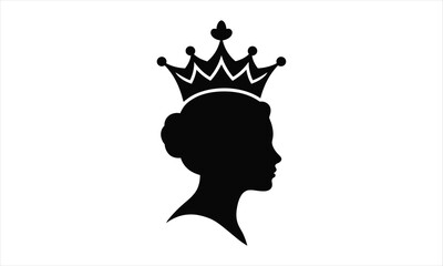 Elegant royal crown silhouette design for regal themes