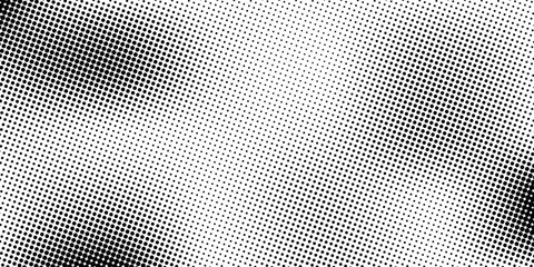 Set of halftone dots gradient pattern texture isolated on white background. Straight dotted spots using halftone circle dot raster texture. Vector blot half tone collection.