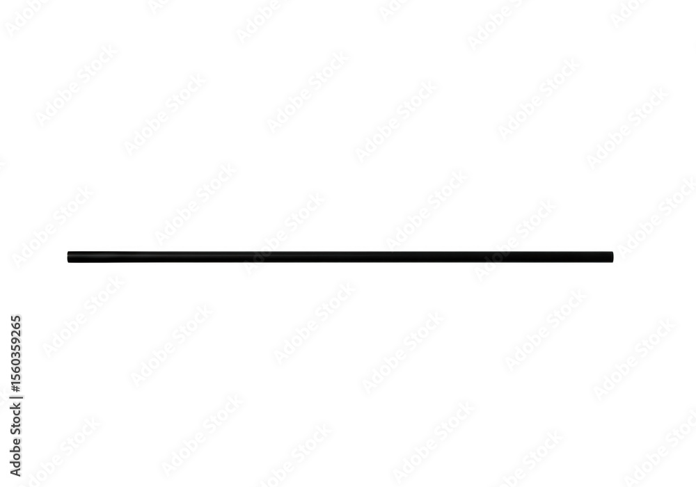 Poster a simple black horizontal line isolated on transparent background