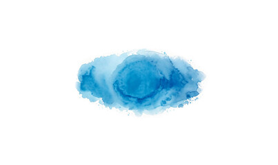 Abstract blue spots on a white background. Blots and stains. Paint splashes
