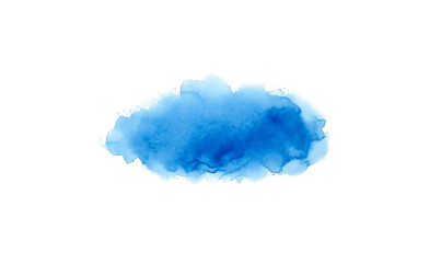 Abstract blue spots on a white background. Blots and stains. Paint splashes