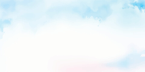 Soft Sky Blue Watercolor Background – Hand-Painted Aquarelle on Wet White Paper, Artistic and Minimal Abstract Texture for Web Templates, Posters, Packaging, and Invitations
