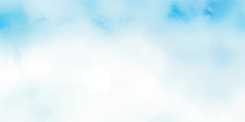 Sky Blue Hand Painted Watercolor Paper Texture – Soft Wet Brush Strokes with Abstract Aquarelle Background for Light Theme Design, Digital Art, Invitations or Website Templates
