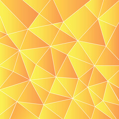 A vibrant abstract geometric background featuring polygonal shapes with white lines and a gradient of yellow and orange tones. Ideal for use in web design, print, branding, 
