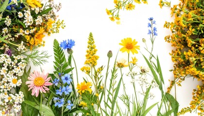 Fototapeta premium spring flowers and grass