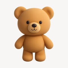 Cute plush teddy bear illustration.