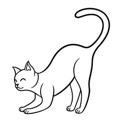 black cat vector illustration