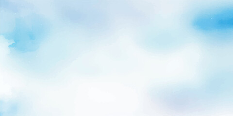 Abstract Light Sky Blue Watercolor Background – Soft Hand-Painted Aquarelle Texture on Wet White Paper, Gentle Artistic Brush Strokes for Creative Poster, Template, or Modern Website Backdrop
