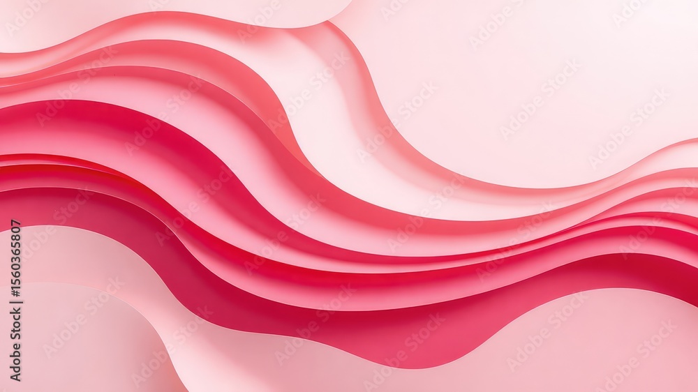 Aufkleber elegant backdrop featuring layers of flowing organic shapes in gradients of pink and rose creating a