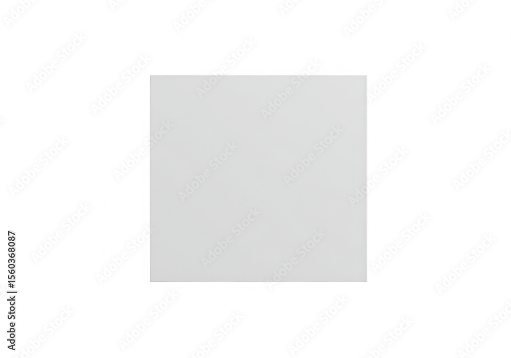 Poster a clean white square isolated on transparent background provides a blank and empty space