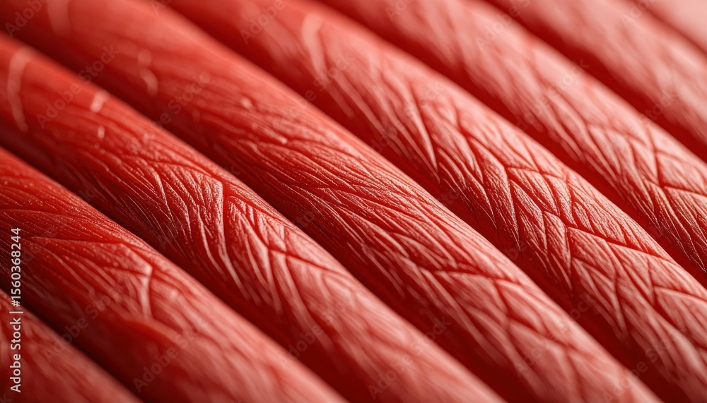 Poster Close-Up View of Intricate Muscle Tissue with Textured Patterns