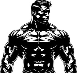Fototapeta premium Strongman Physique Vector