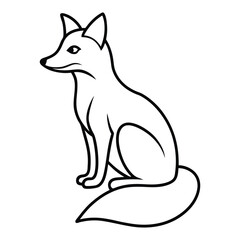 Obraz premium vector illustration of a fox