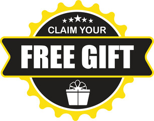 Claim your free gift badge design