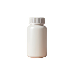 Plain White Bottle for Product Packaging or Storage with Flip Top Cap Isolated on a Bright Background Transparent background or PNG