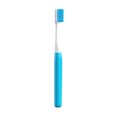 Blue Toothbrush with White Handle Isolated on a Clean Background for Dental Hygiene and Oral Care Concepts Transparent background or PNG