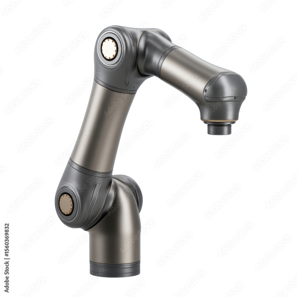 Aufkleber robotic arm closeup with sleek design and advanced technology features for industrial automation app