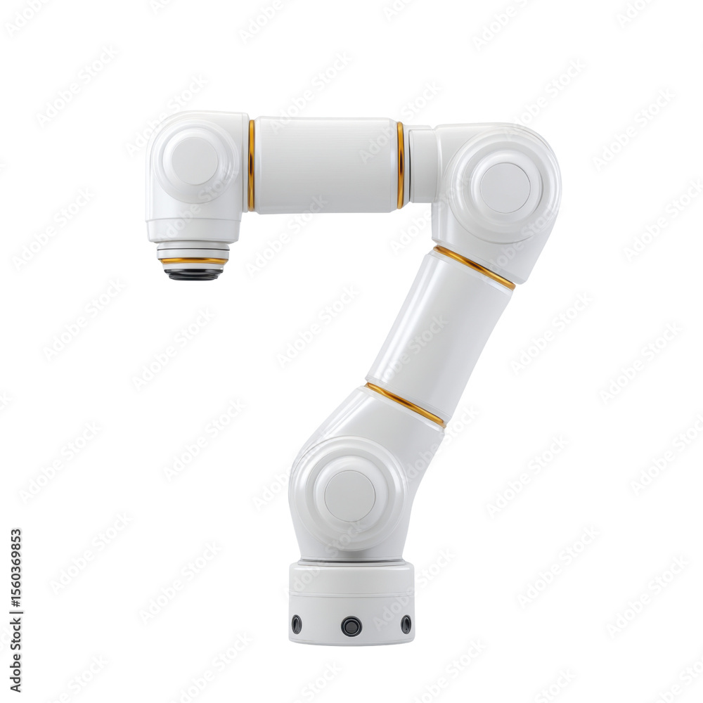 Poster robotic arm with precision movement for industrial automation and engineering applications in modern
