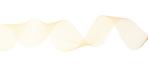 Abstract white and gold wave line futuristic technology flowing particles. modern curved wave smooth stripe seamless pattern. digital frequency track equalizer. stylized wave line art background.