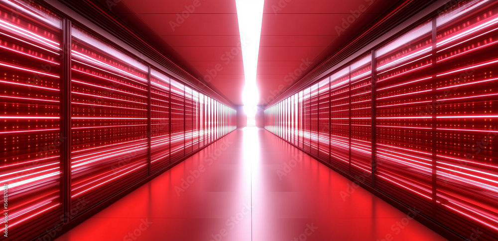 Poster red abstract matrix background