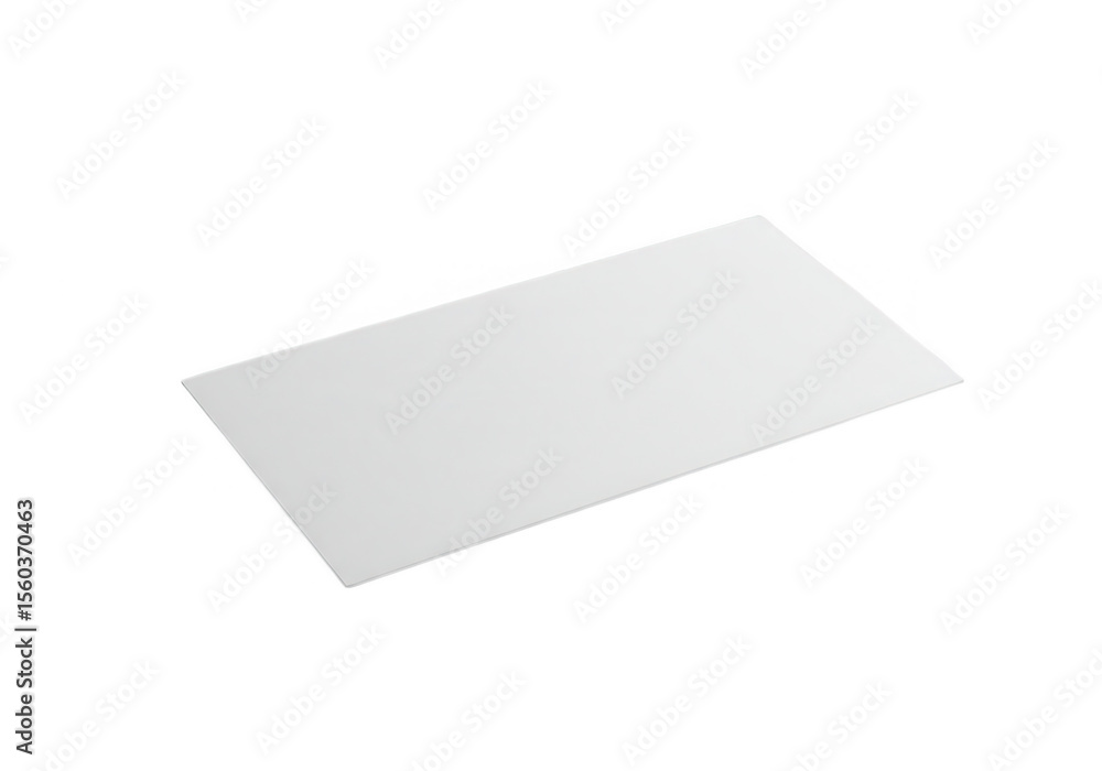 Poster a blank white card for displaying information, isolated on transparent background