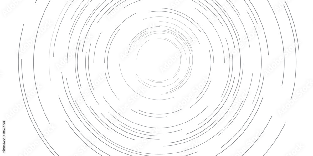 Poster grey minimal circular abstract dynamic lines isolated on white background. Future technology banner concept. vector illustration. Abstract Computer technology background. network visual connection.	