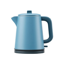 Obraz premium Sleek Modern Electric Kettle in Soft Blue Color with Minimalist Design for Stylish Kitchen Use Transparent background or PNG