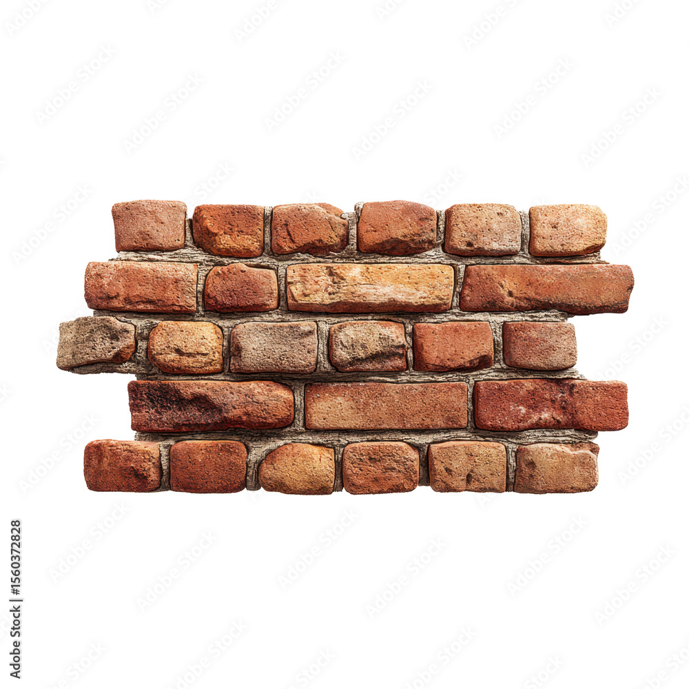 Poster rustic red brick wall background ideal for texture and architectural design projects transparent bac