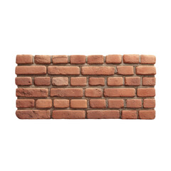 Textured Red Brick Wall Surface for Background, Interior Design, and Architectural Elements in Various Projects Transparent background or PNG