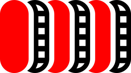 Red and Black geometric designs.