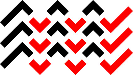 Red and Black geometric designs.