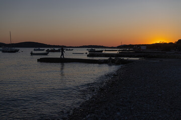 sunset on the Adriatic coast 