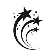 shooting star tail logo design concept idea