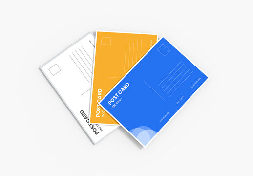Three Postcard Mockup