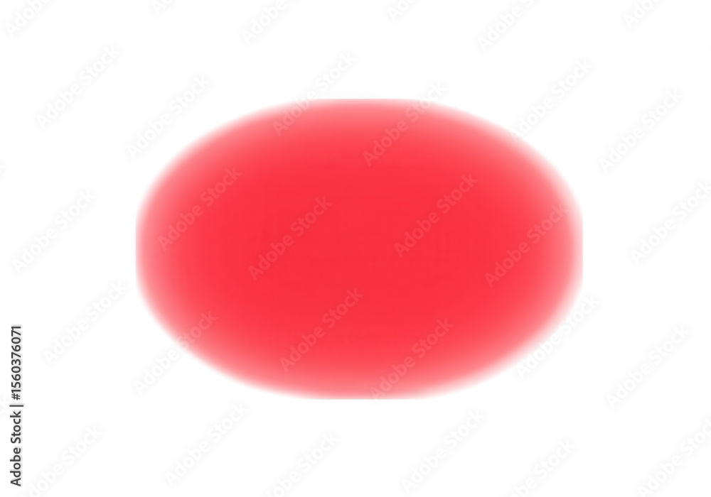 Poster a bright red circle, isolated on transparent background, featuring a soft gradient and smooth, round