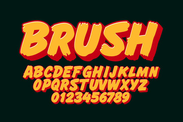 Modern youth style typography, stylish brush font style