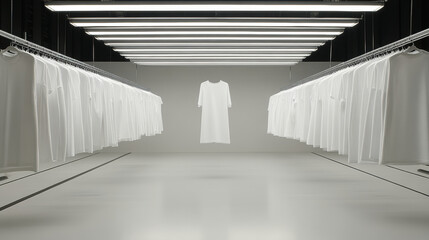 Garment factory, Automated sandblasting equipment used for aging fabric and surface treatment in industrial applications.