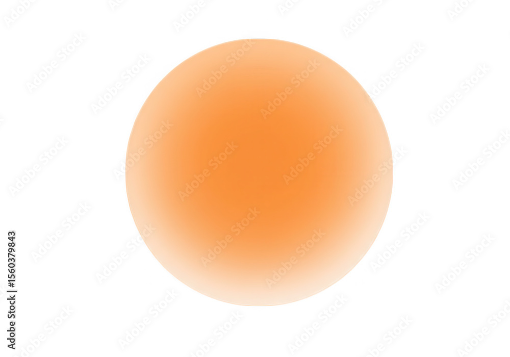 Poster an orange circle with a soft gradient is isolated on transparent background, creating a simple and m