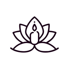 Fototapeta premium Yoga Lotus Icon
