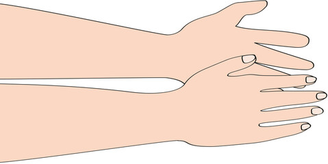 minimal clapping hands illustration