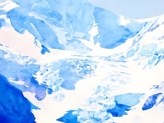 Abstract mountain landscape, watercolor style