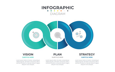 Loop infographic loop circle diagram. Business presentation template.