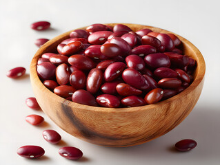 kidney beans in a bowl , on a white background.