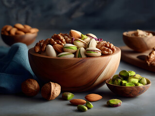 mixed nuts in a bowl
