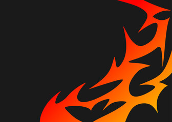 Abstract background with seamless wavy flame pattern and with some copy space area