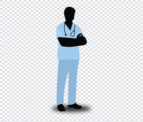 nurse , doctor character vector