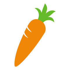 Carrot vector icon on white background.