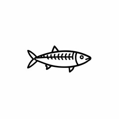 Realistic Hand Drawn Illustration a Mackerel, Scomber vintage style Minimalist concept vector illustration