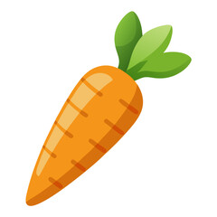 Carrot vector icon on white background.