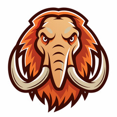 mammoth with the inscription baby in a hand-drawn cartoon style mascot logo design
